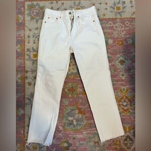 Topshop White Straight Leg Jeans
